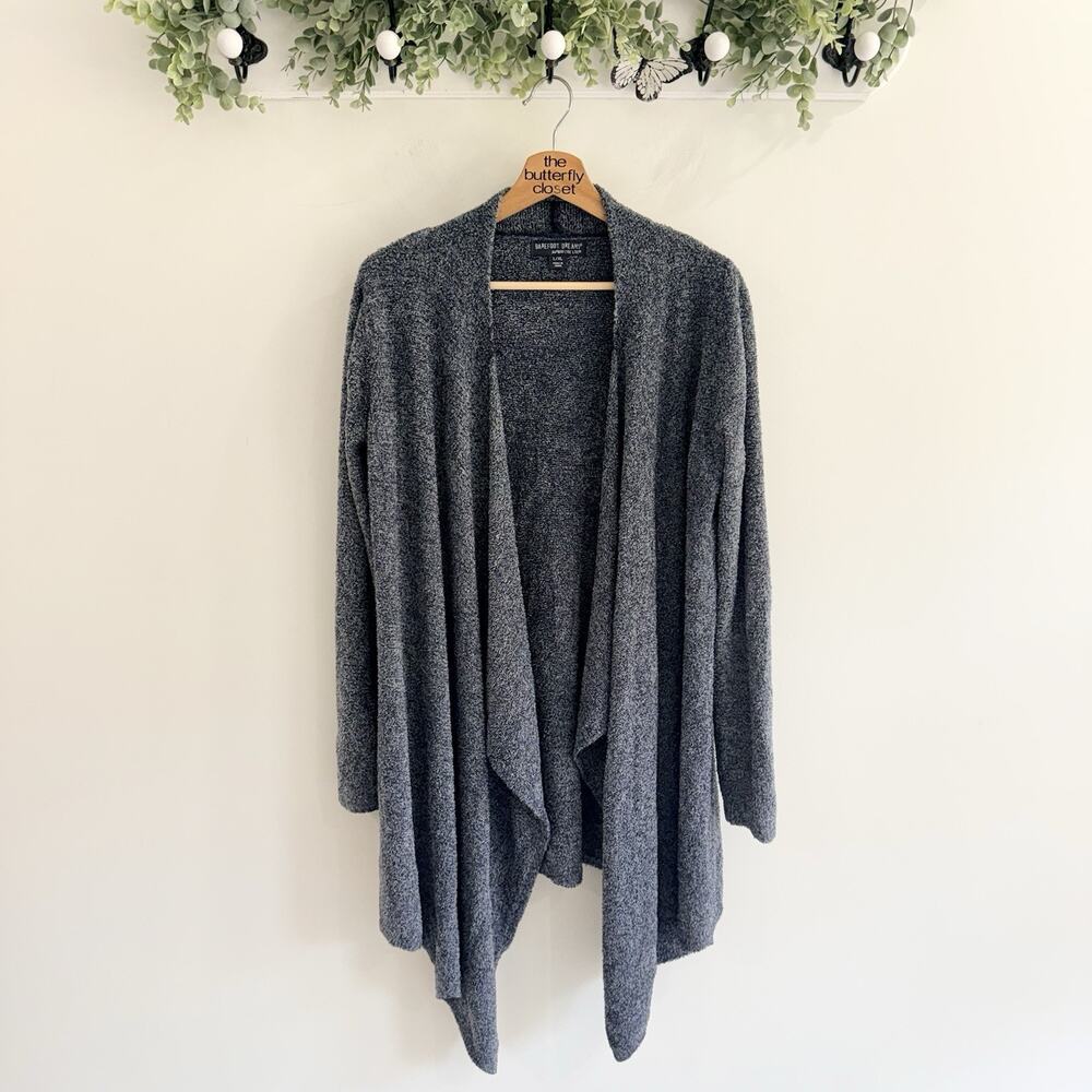 Barefoot Dreams CozyChic Lite Cardigan Heathered Gray Size L/XL TT4980